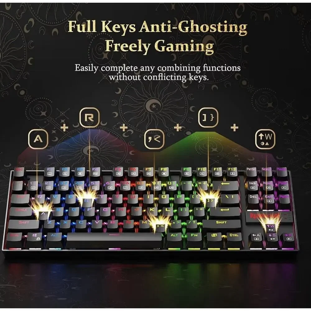 Redragon K552P Kumara RGB TKL Mechanical Gaming Keyboard Blue Switch USB